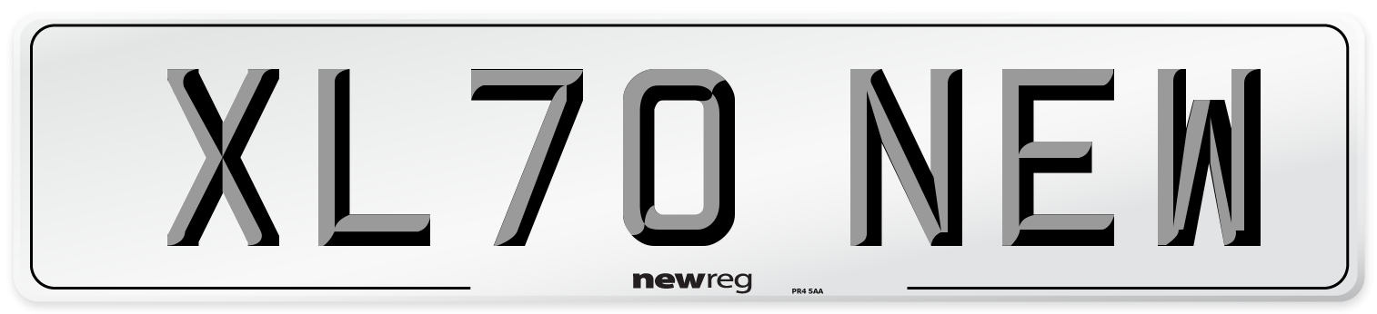 XL70 NEW Number Plate from New Reg